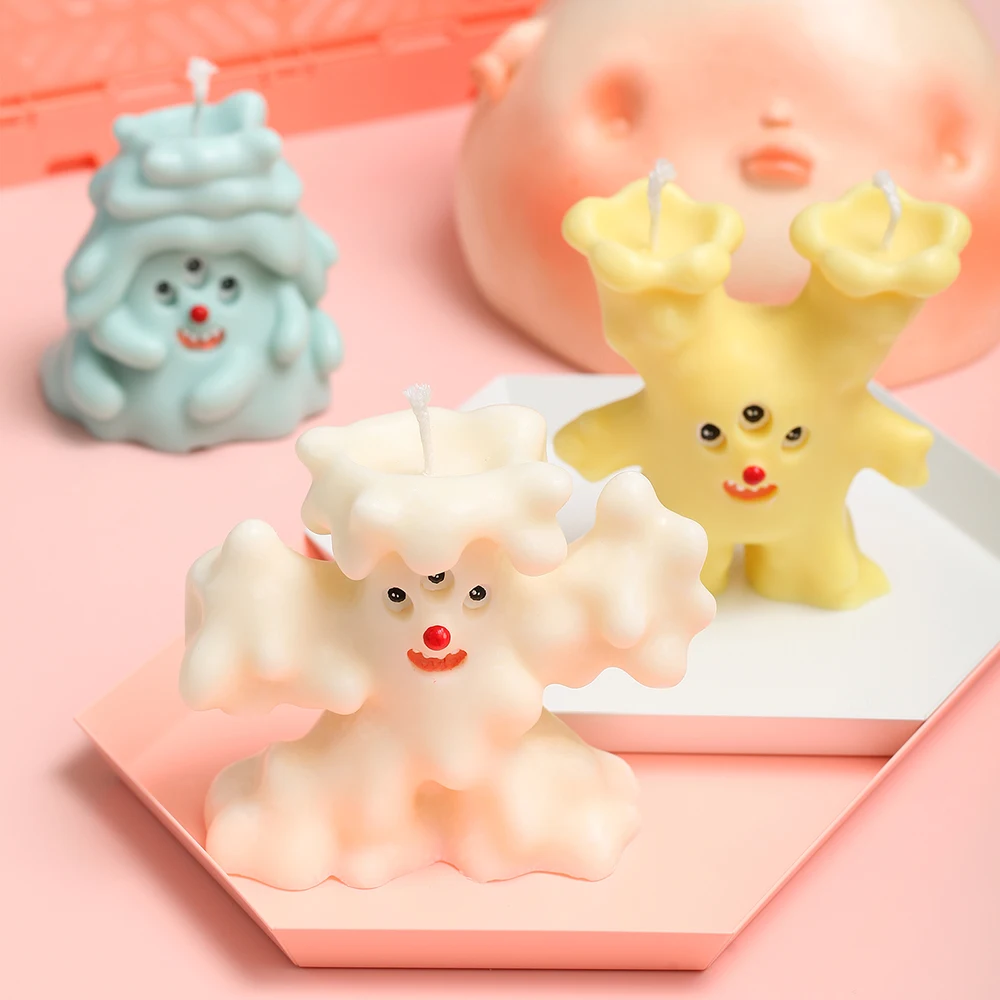 

Новые формы для изготовления свечей, силиконовая форма в виде милого непослушного монстра для рождественской ароматерапии, инструмент для украшения свечей