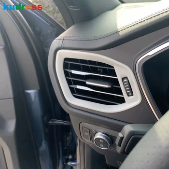 

For For Kuga Escape 2020 2021 Carbon Fiber Car Front Side Air Condition Cover Trim AC Outlet Frame Protector Trims Accessories