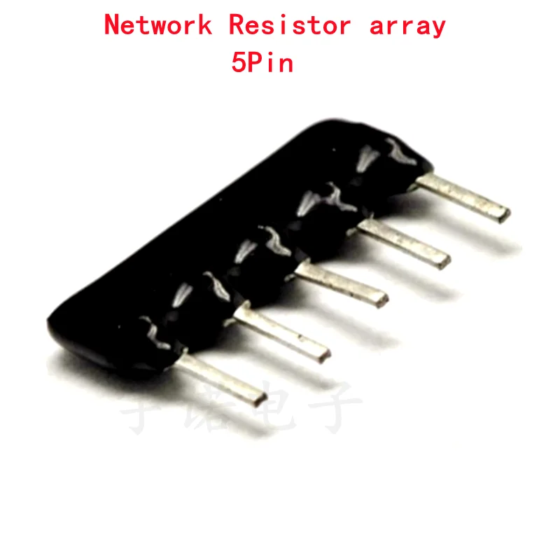 20pcs DIP exclusion Network Resistor array 5pin 220 330 470 510 560 1K 1.5K 2K 2.2K 3.3K 4.7K 5.1K 10K 20K 22K 47K 51K 100K ohm