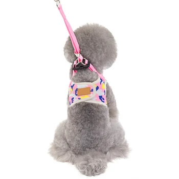 

Camouflage Pattern Dog Harness Adjustable Breathable Mesh Cats Leash Set Pet Walking Chest Strap For Small Medium Dogs