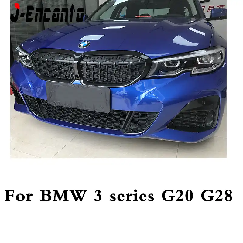 A pair Front Kidney Grille For BMW 3 Series G20 G28 2019 Diamond Grille Meteor Style Front