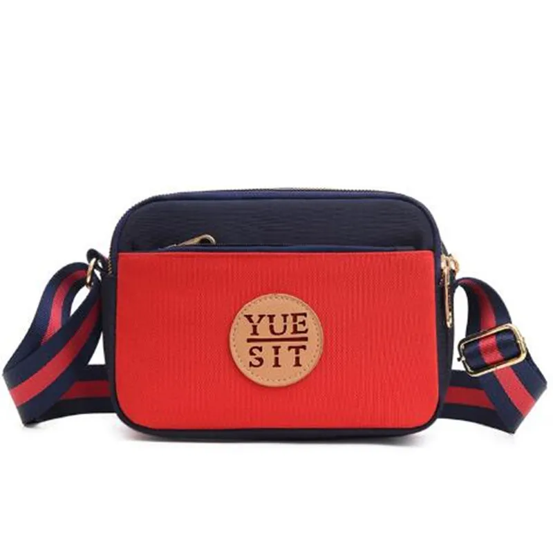 Lady Nylon Messenger Bag Chains Shoulder Handbags Women's Vintage