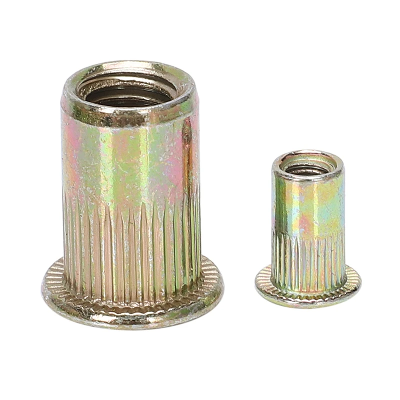 Горячая XD-100pcs Чой цинкпотайной головкой заклепочные гайки Rivnuts Nutserts M4/5/6/8