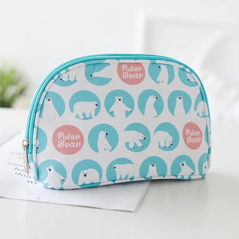 Cartoon Creative-Travel Storage Bag Canvas Twill Lining Cloth Wash Bag Cosmetics Shell Storage Bag Customizable