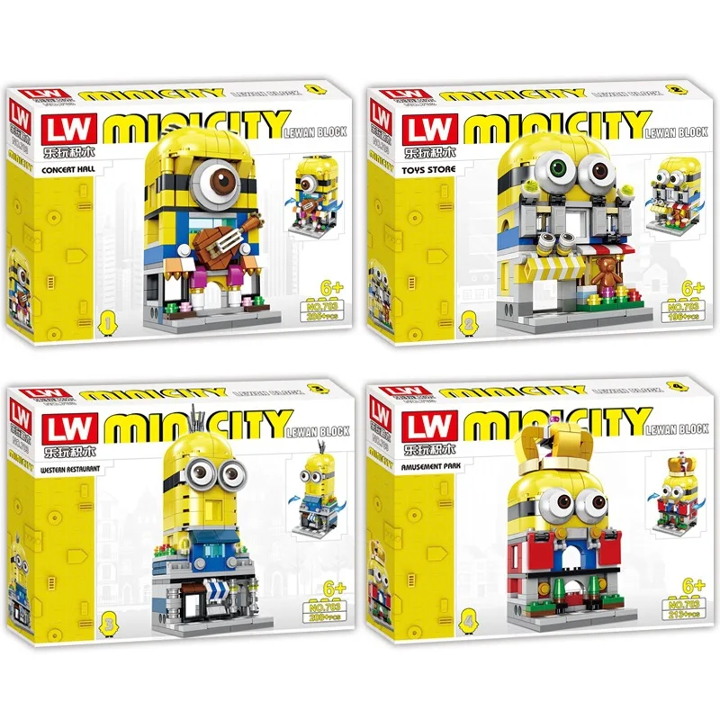 

2020 New Building Blocks Lepinblocks Kids Toys City Cartoon Minion Street View Bricks Playmobil Lepining 75551creator Diy Ideas