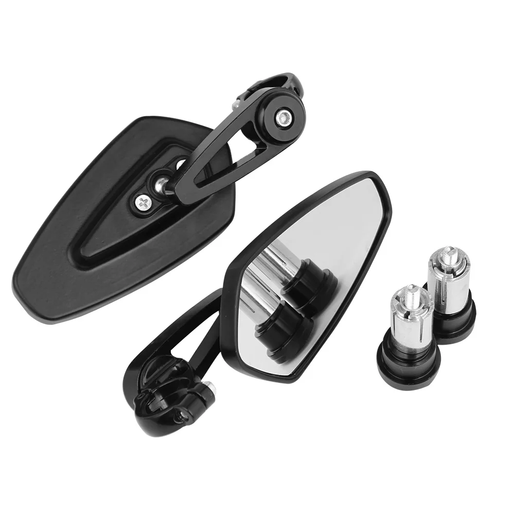 Motorcycle Handle Bar Mirror 360 Degree Swivel Universal 7/8" Handle Bar End Billet Aluminum Side Rearview Mirror For Haonda Yamaha Suzuki