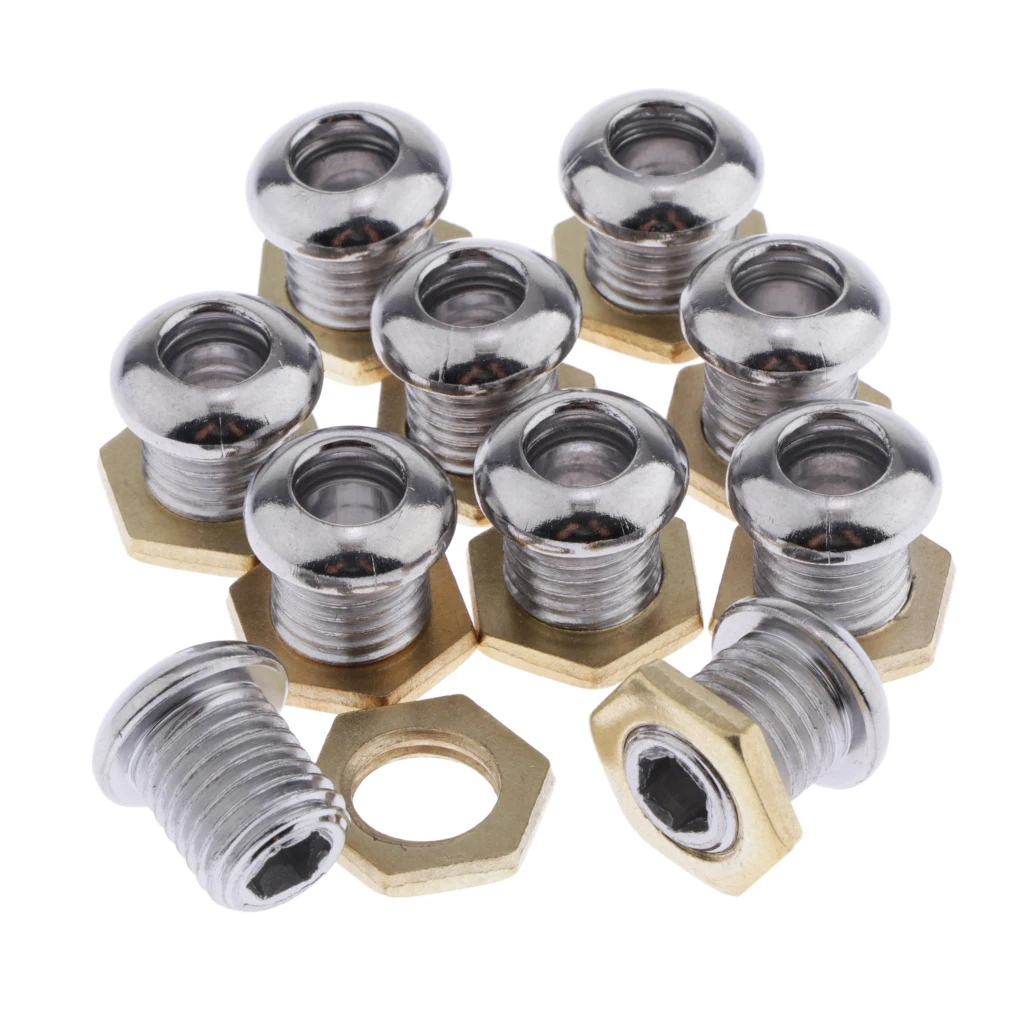 10pcs Drum Air Vent With Gasket Bass Tom Snare Drum Parts Accessories