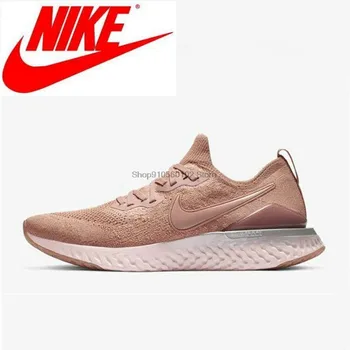 

Original NIKE EPIC REACT FLYKNIT 2 Woven Breathable Sports Running Shoes For Men And Women Sneakers Pink Grey Black Size 36-45