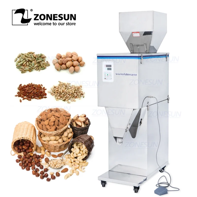 ZONESUN 20-5000g Granular Powder Food Racking Filling Machine DL-5000