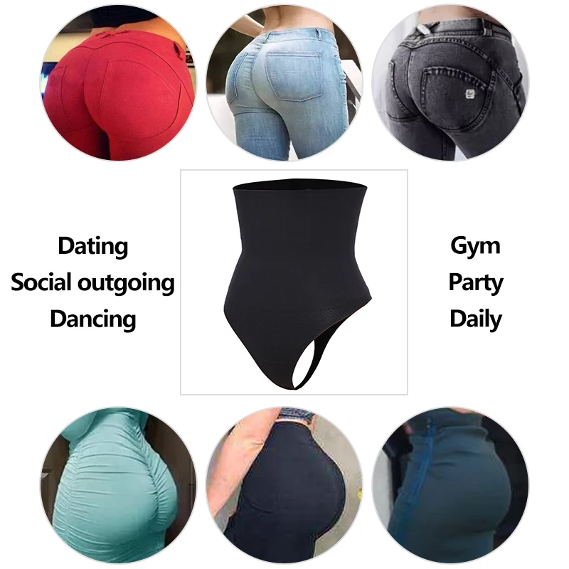 Women Slimming Body Shaper High Waist Thong Panty Shaper Tummy Control Panties Underpants G-String Briefs Slimming Underwear strapless shapewear