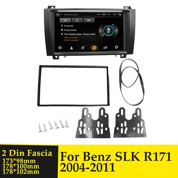 

Double Din Install Dash Bezel Trim Kit for BENZ SLK R171 2004-2011 2Din Redio Stereo Dash Frame Audio Panel Facia Fitting Kits