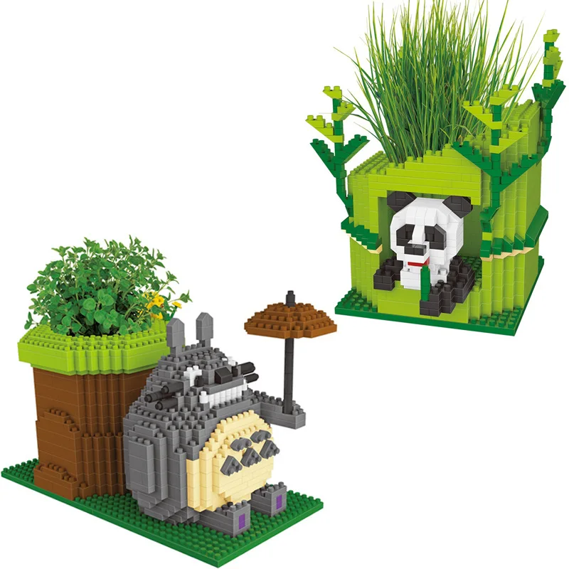 

DIY puzzle assembly model toys of small-sized block Planting Series