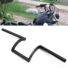 Мотоцикл Custom" 25 мм Z бар откатный черный стальной высокий руль для Harley Sportster Chopper Bobber Softail Dyna Honda