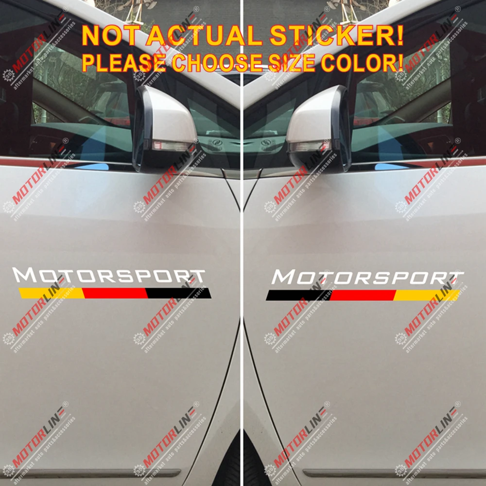 White n Tricolour Автоспорт немецкий флаг Немецкий y Гонки Наклейка автомобиля винил выбрать размер пара - Название цвета: White n Tricolour