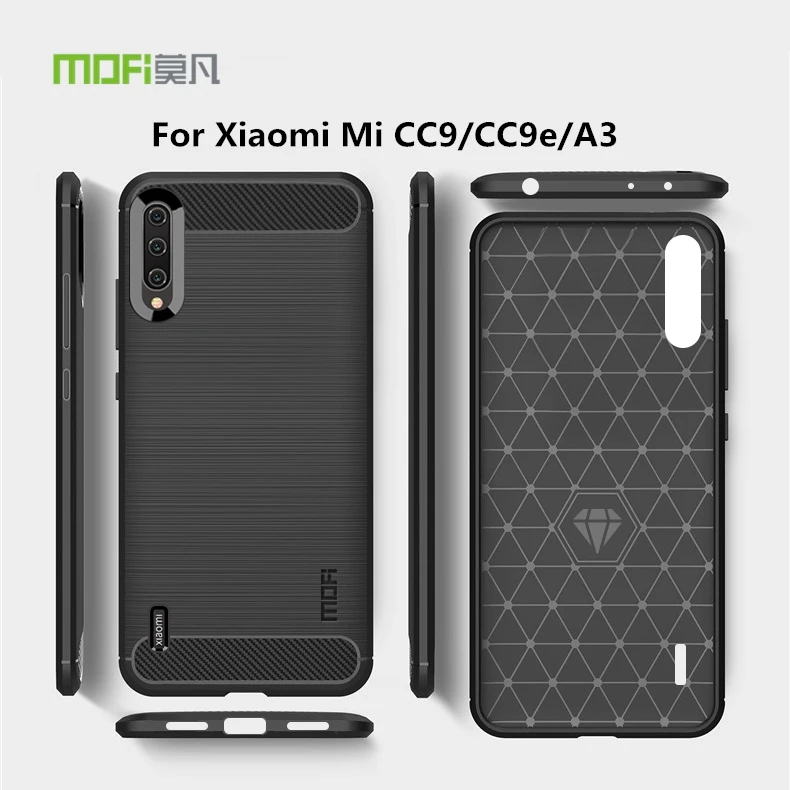 Чехол MOFI для Xiaomi Mi CC9 CC9e A3 Мягкий Силиконовый ТПУ тонкий чехол телефона CC 9 9e задняя