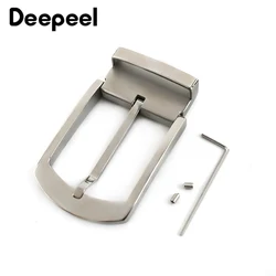 Deepeel 1pc largura 40mm fivela de pino de aço inoxidável masculino fivelas de cinto de alta qualidade acessórios para homens destacável cós yk763
