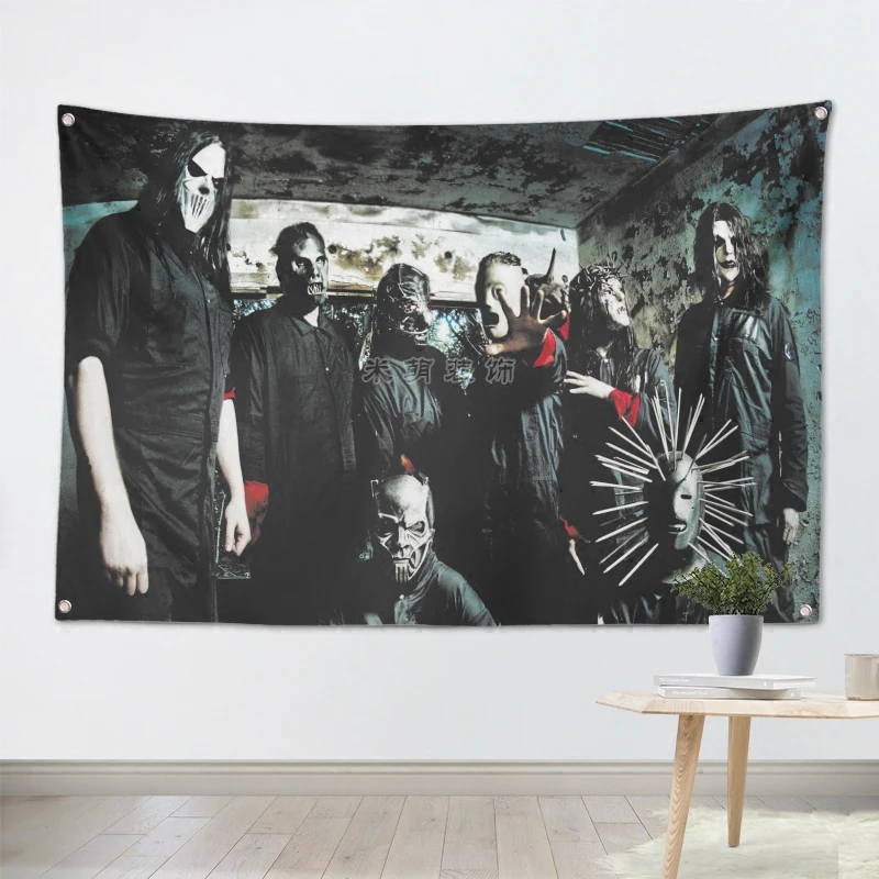 Рок-Группа Slipknot висячая художественная водонепроницаемая ткань полиэстер ткань 56X36 дюймов флаги баннер Бар Кафе Отель Декор