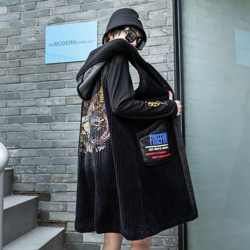 Max LuLu модная Корейская кожаная одежда женские роскошные Жилеты с капюшоном женские повседневные длинные меховые пальто Зимние теплые негабаритные жилеты