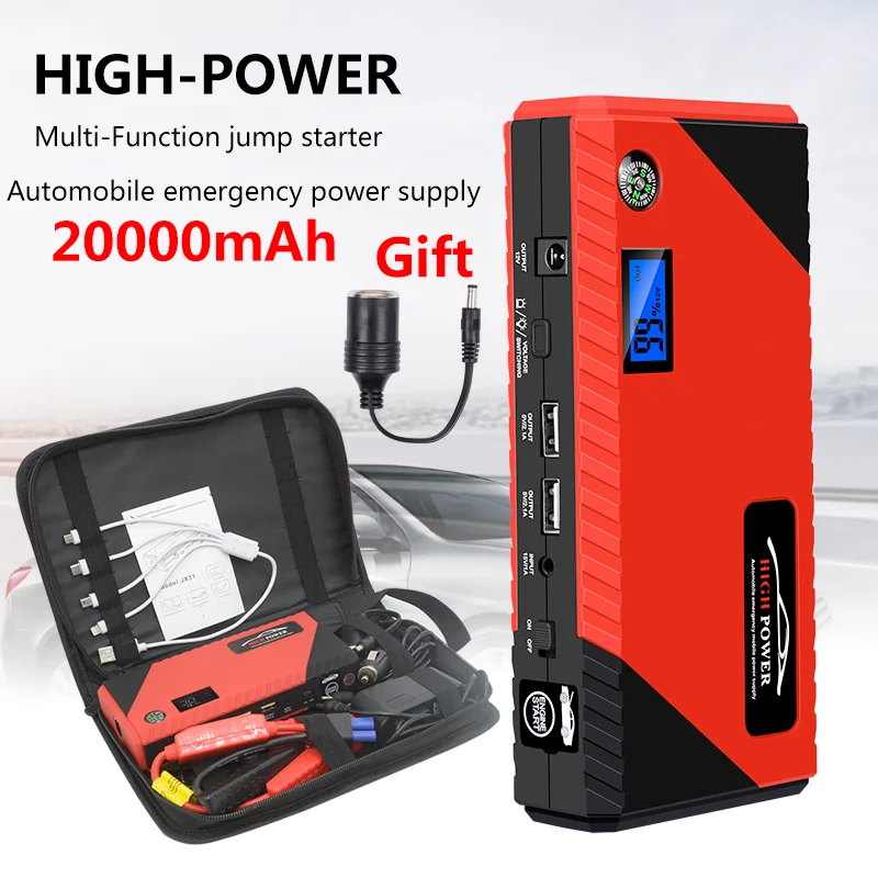  Car Jump Starter 600A 12V Starting Device Power Bank Petrol Diesel Car Battery Booster Charger Bust