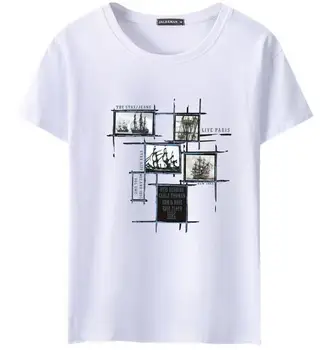 

ZNG 2020 New Summer Men's T-shirts Casual Short-Sleeved Cotton Hip-Hop Tee Shirt Homme Music Printed Funny T-shirt Men Tees