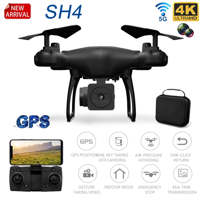2020 New GPS SH4 Rc Drone 4K HD Profesional with Camera 5G Wifi FPV Aerial Photography Ultra-Long Life Toys For Kids