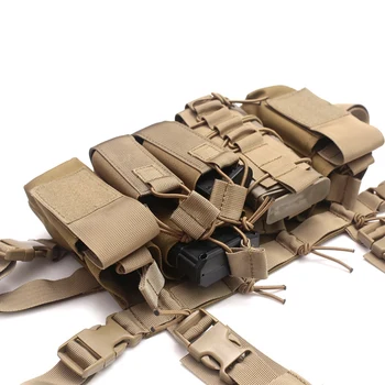 

Solid Nylon Tactical Chest Rig Airsoft Hunting Vest Ranger Military Tactical Carrier Vest with Magazine Pouch Hunting Accessory