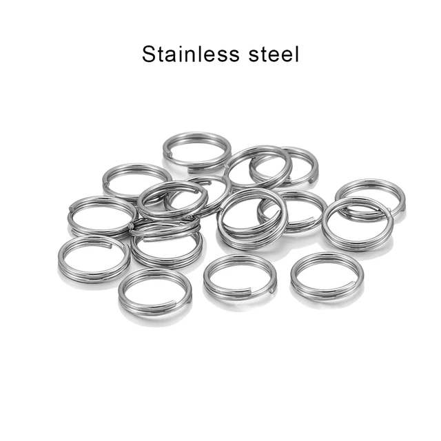 50-200pcs/bag 4 5 6 8 10 12 mm Open Jump Rings Double Loops Split Rings Connectors For Diy Jewelry Making Findings Accessories Stainless steel