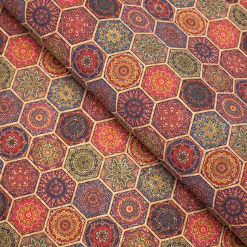 

Ceramic tile patterns and circles pattern Cork fabric COF-387