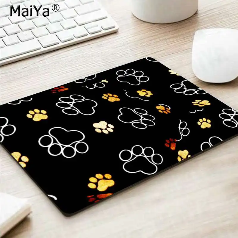 MaiYa пользовательский кожаный коврик с принтом кошачьей лапы DIY дизайн игровой с узором коврик для мыши Лидер продаж игровой коврик для мыши - Цвет: No Lock Edge25x29cm