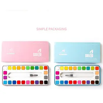 

Solid Watercolor Paint Set High Quality Transparent Watercolor Pigment Tin Box For Artist School Student Acuarelas r20