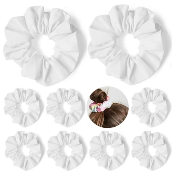 

Witte Tie-dye Voor Haaraccessoires Gebruik Meisjes Vrouwen Clip Hoofdband Witte Kleur