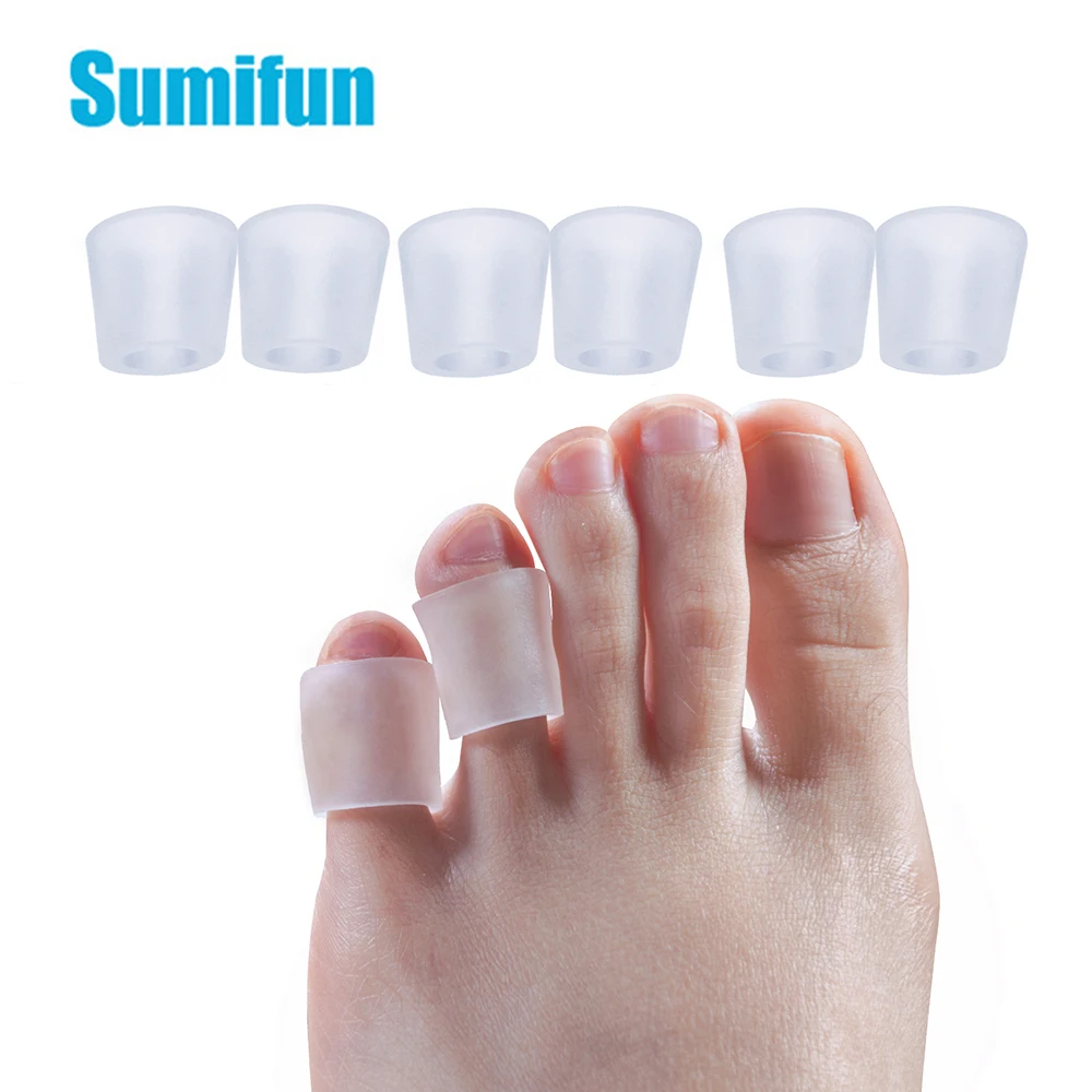 Sumifun 2 шт прозрачные гелевые защитные накладки на пальцы мозоли корректор