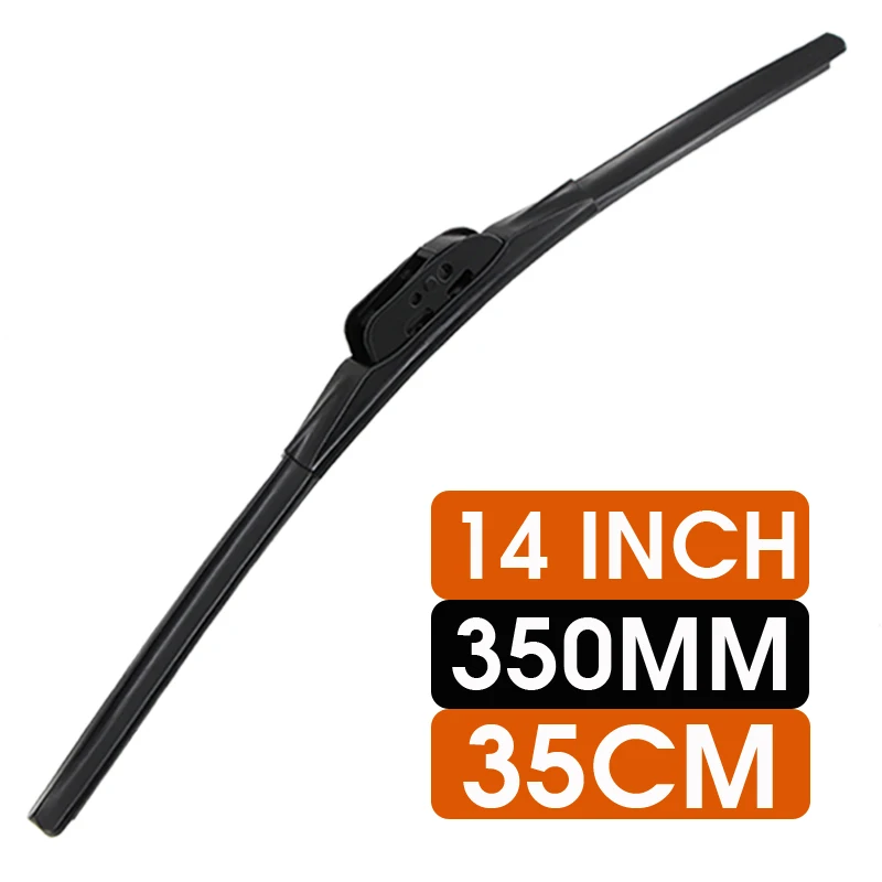 14 Inch 350mm Зимняя щетка стеклоочистителя для автомобиля, u-образный крючок, натуральный каучук, стеклоочиститель 1" 16" 1" 18" 1" 20" 2" 22" 2" 26" 2", автомобильные аксессуары - Цвет: 14 Inch 350mm