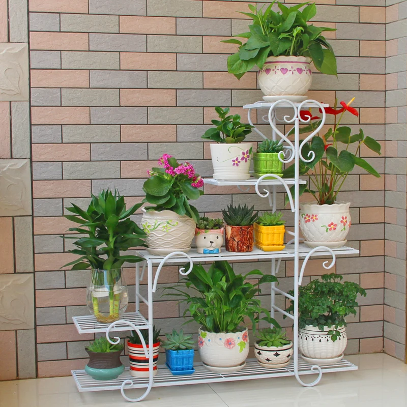 

Flower shelf multi-storey indoor special home balcony racks wrought iron living room space flower pot floor-standing
