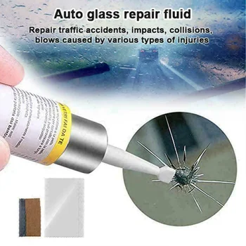 

Car Windshield Repair Tool DIY Car Window Repair Tools Window Glass Curing Glue Auto Glass Scratch Crack Restore Kit