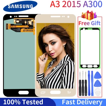 

100% Tested LCD For SAMSUNG Galaxy A3 2015 A300 A300F A300FU A300DS A300X A300F/DS A3000 LCD Touch Screen Assembly