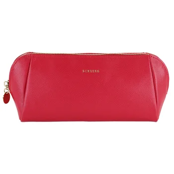 

2020 new Korean high-grade leather clutch bag PU leather cosmetic bag leather debris storage cosmetic bag shell bag