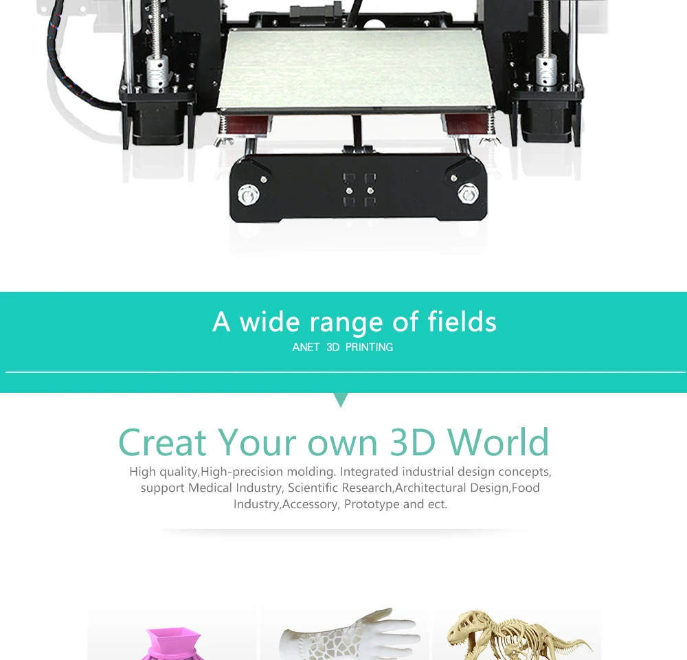 Дешевые Anet A6 A8 3d принтер легко собрать Высокая точность Reprap Prusa i3 3d принтер комплект DIY с PLA 10 м нити 3D Drucker