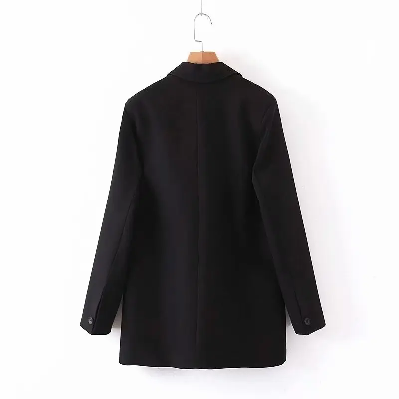 Kpop Черный Розовый jisoo же дамы британский стиль пальто элегантный сплошной цвет куртка для женщин высокая уличная мода длинные рукава куртки
