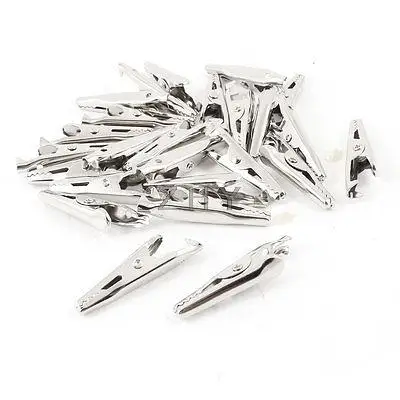 

25 Pcs Silver Tone Insulated Alligator Clips Test Lead Crocodile Clamps