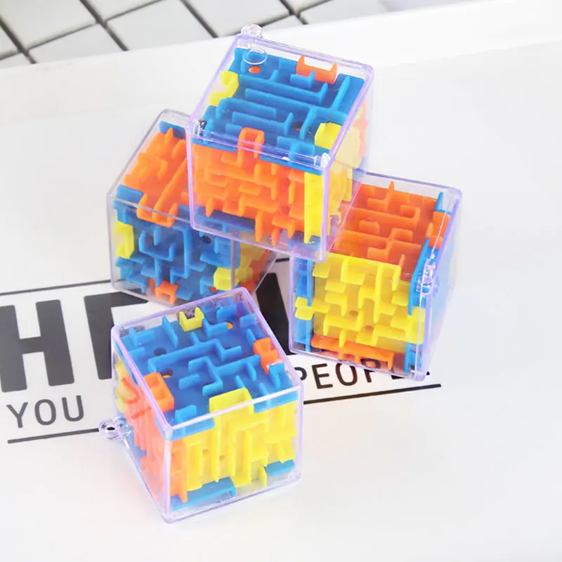 3D six-sided transparent magic cube maze puzzle Speed Cube rolling ball game Cubes labyrinth educational kids toys