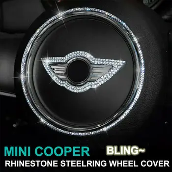 

For BMW MINI COOPER Rhinestone Diamond Steering Wheel Decorative Cover Sticker Decal