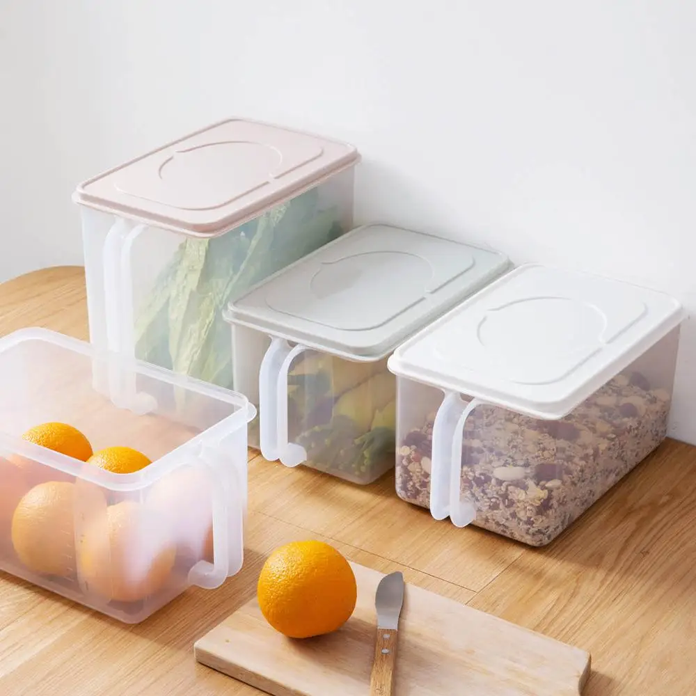 Кухонные контейнеры для хранения с ручкой контейнер для еды прозрачный контейнер для риса Чехол Органайзер для холодильника держать Фрукты Мясо рыба свежей