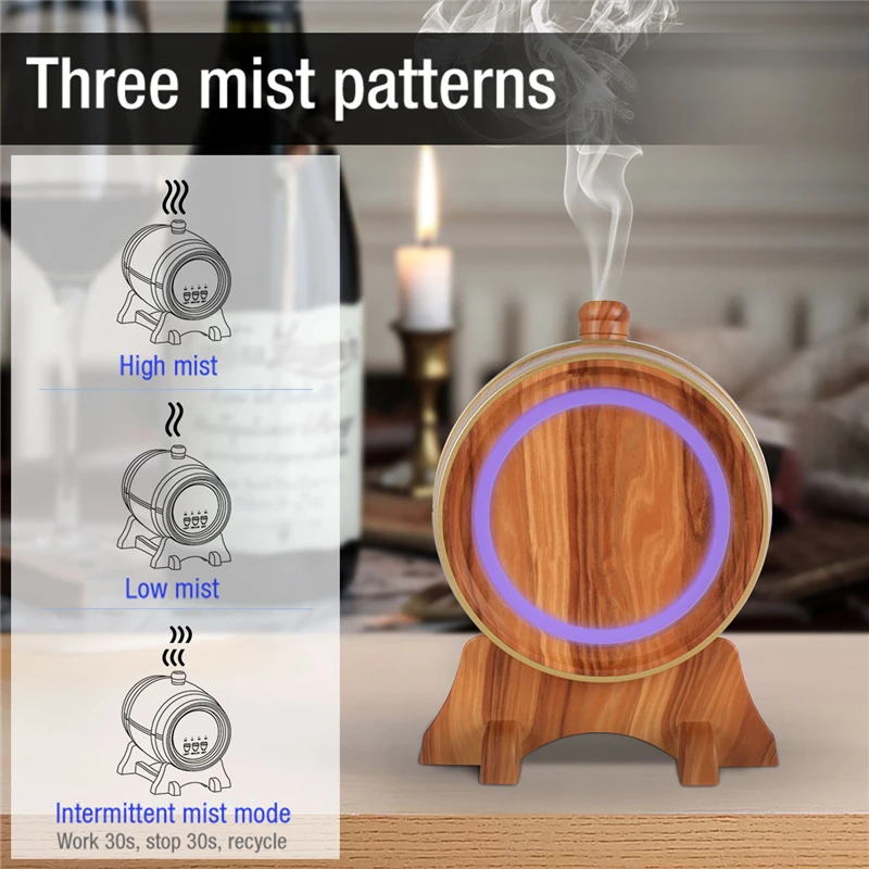 

350ML Wireless Bluetooth Humidifier Aroma Essential Oil Diffuser Air Humidifier Mist Maker 7 Color LED Light Aromatherapy Mist