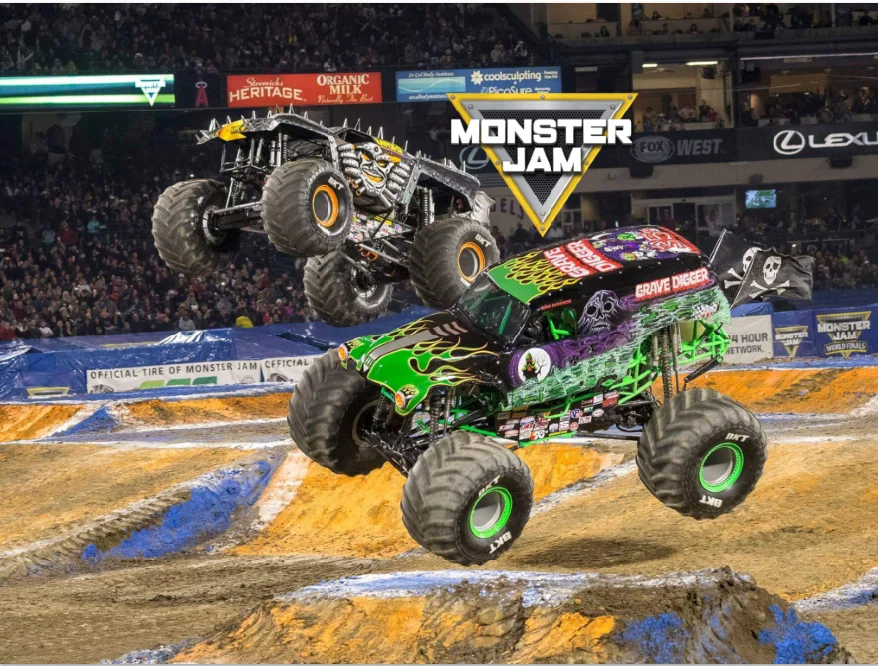Personalizado Hot Wheels Monstros Jam Race Feliz Aniversário Bash Personalizado Photo Studio Backdrop Vinil 220cm x 150cm 7x5ft - Image 2