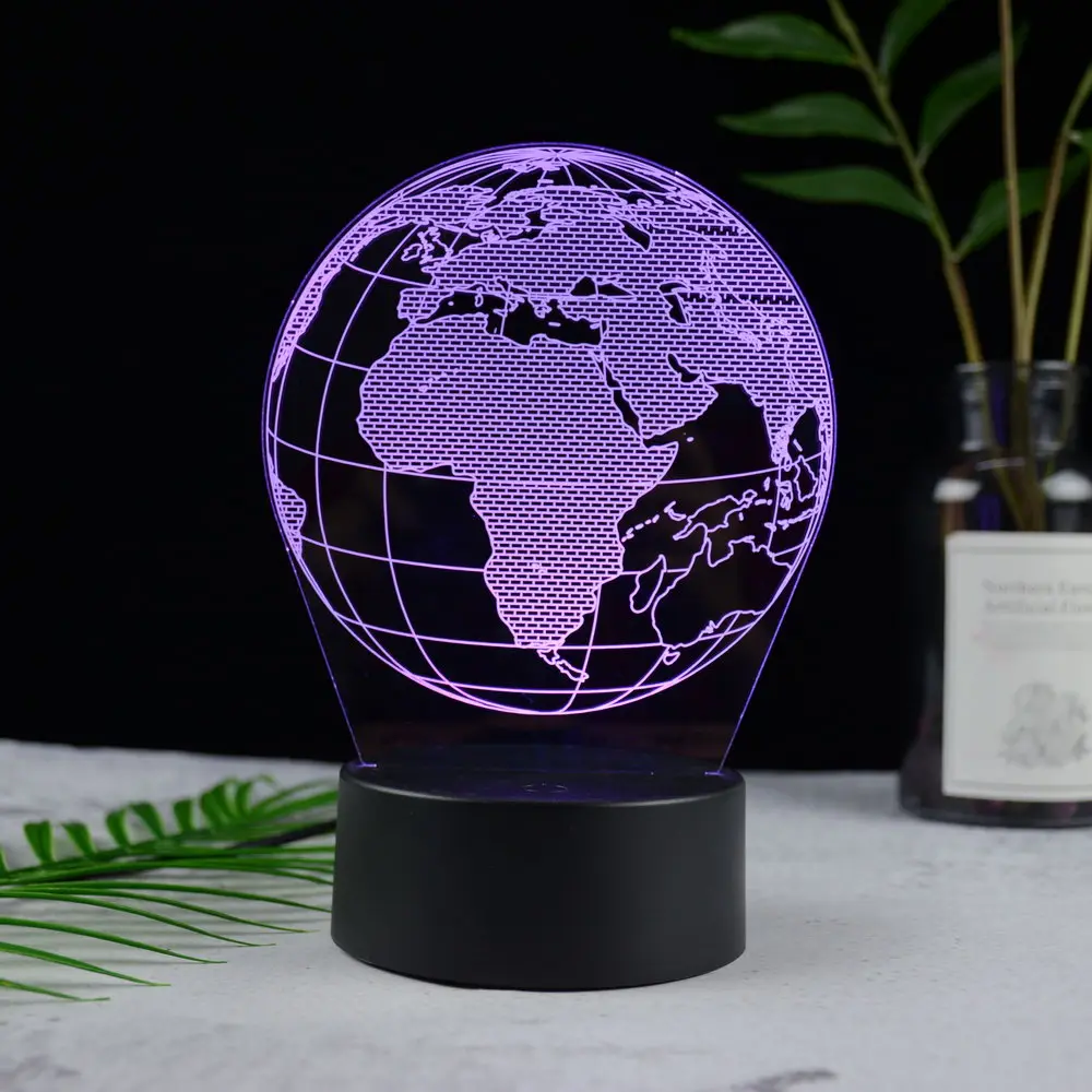 

Space-War 3D Creative Illusion Light LED Table Lamp Illusion Night Light 7 Colors Changing Mode Lamp Diamond Base USB Lamp