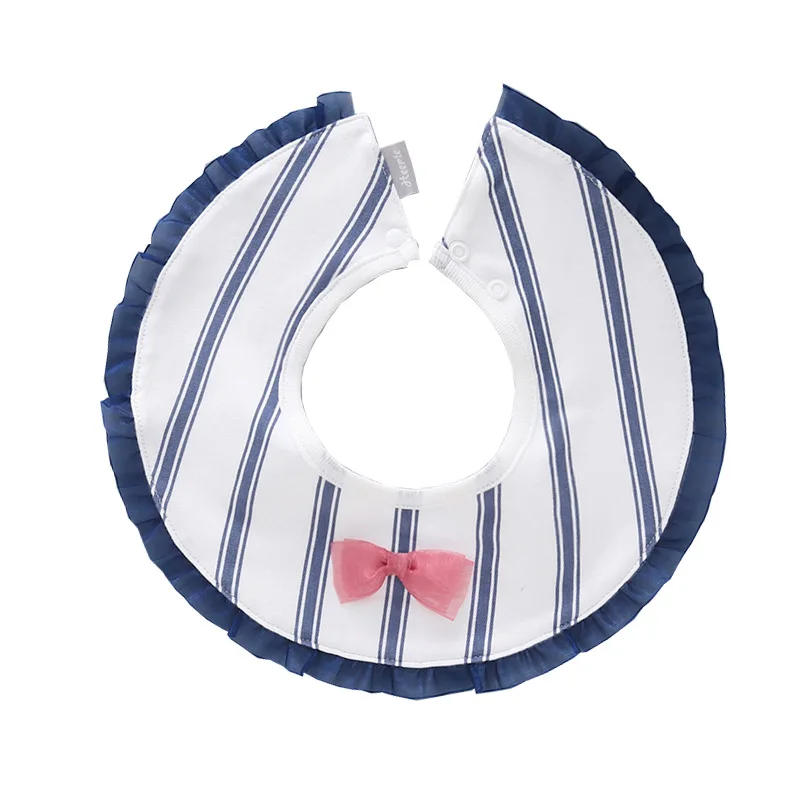 Infant Baby Bib Princess Lace Side Decoration 360 Degree Round Children's Burp Baby Saliva Towel (4)