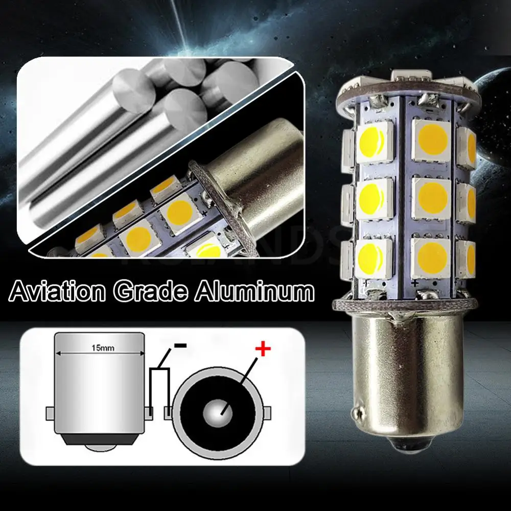 2 шт. 6 в 12 В 24 30 10 80 27 smd 5050 1156 BA15S P21W светодиодный стоп светильник для автомобиля