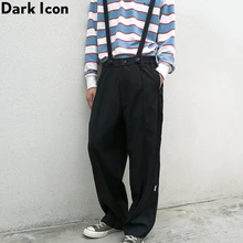 Темные иконы комбинезон брюки мужские свободные стиль винтажные брюки новые уличные модные мужские брюки