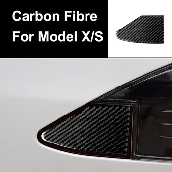 

Car Charging Port Panel Cover Trim Auto Real Carbon Fiber Protective Stickers for Tesla Model S Model X Car External Accessories